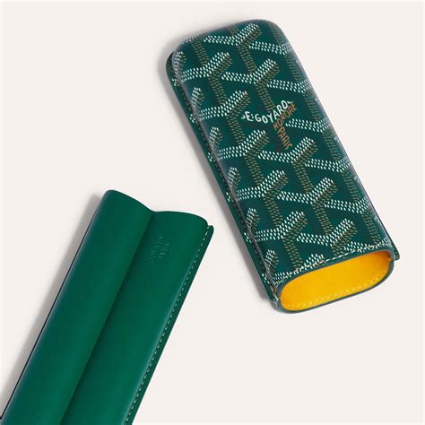 goyard churchill 2 cigar case price|Goyard Green Goyardine Canvas & Clamecy Cowhide Churchill .